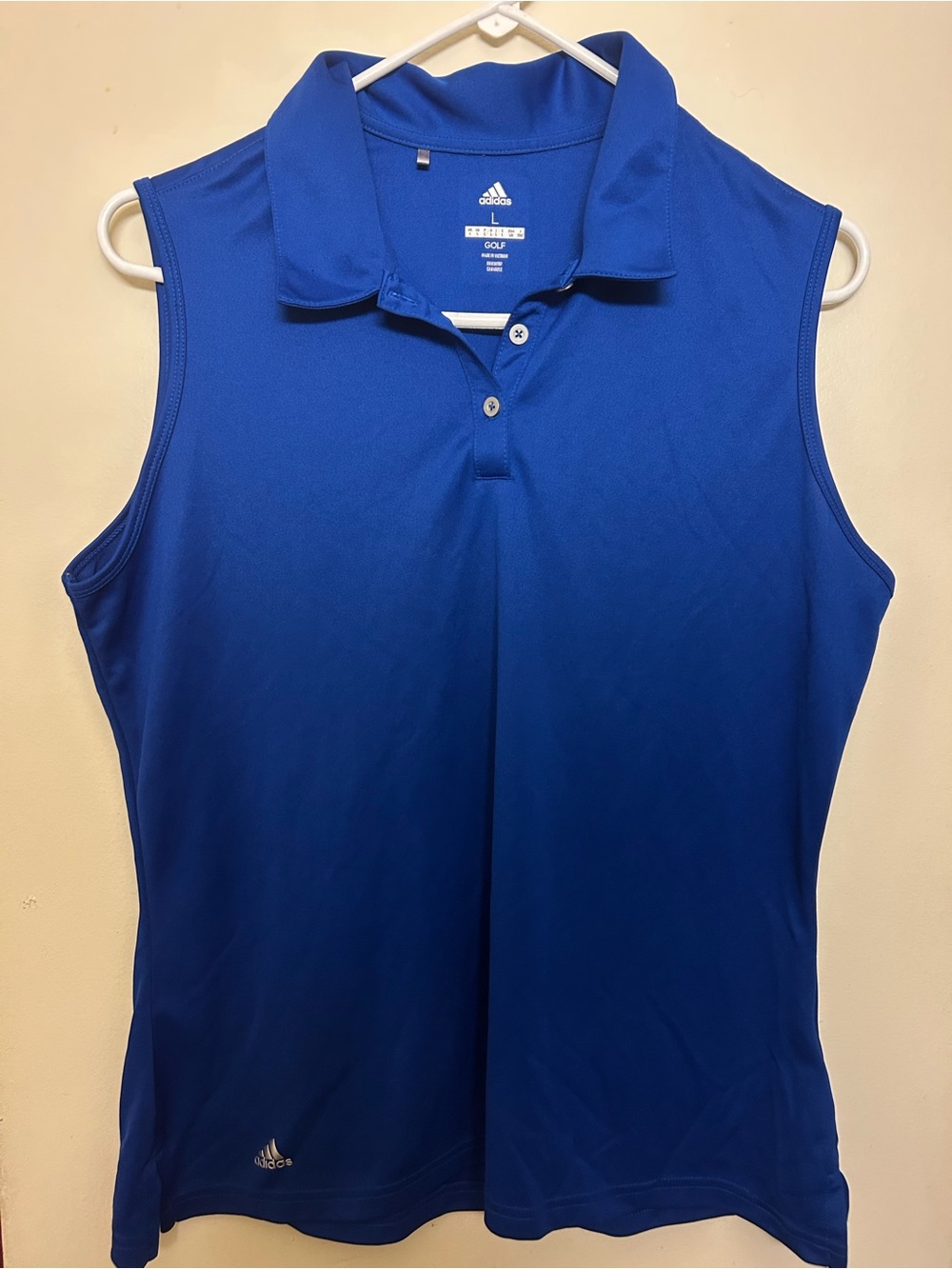 adidas Women’s Sleeveless Golf Polo - Blue Size L